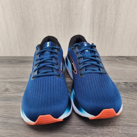 Brooks Glycerin 21 Size 11.5 Mens Blue Opal Black Nasturtium White Running Shoes