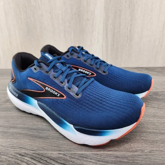 Brooks Glycerin 21 Size 11.5 Mens Blue Opal Black Nasturtium White Running Shoes