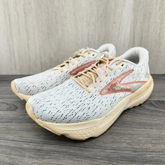 Brooks Glycerin 21 Snow Dawn Straw Size 10.5 Mens Grey Running Casual Shoes