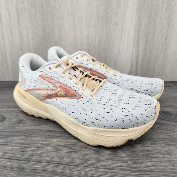 Brooks Glycerin 21 Snow Dawn Straw Size 10.5 Mens Grey Running Casual Shoes