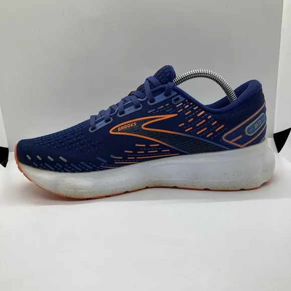 Brooks Glycerin GTS 20  Mens 10  Blue Orange Athletic Running Shoes Sneakers