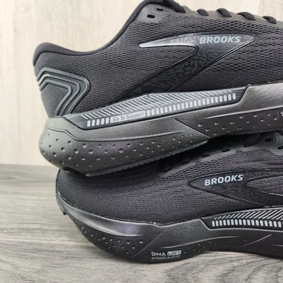 Brooks Glycerin GTS 21 Size 8 Mens Black Ebony Casual Running Athletic Shoes