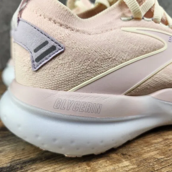 Brooks Glycerin StealthFit 21 Size 7.5 Womens Pink Marshmallow Running Shoes