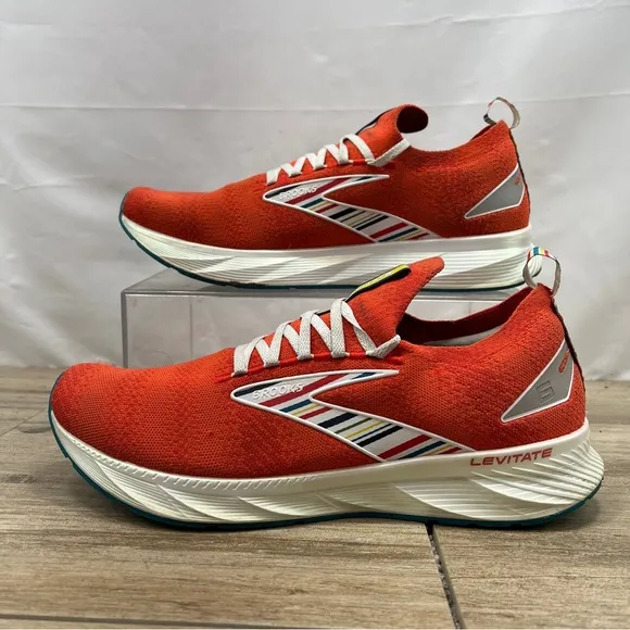 Brooks Levitate Stealthfit 6 Men's 13 D Running Shoes Red Sneakers Athletic