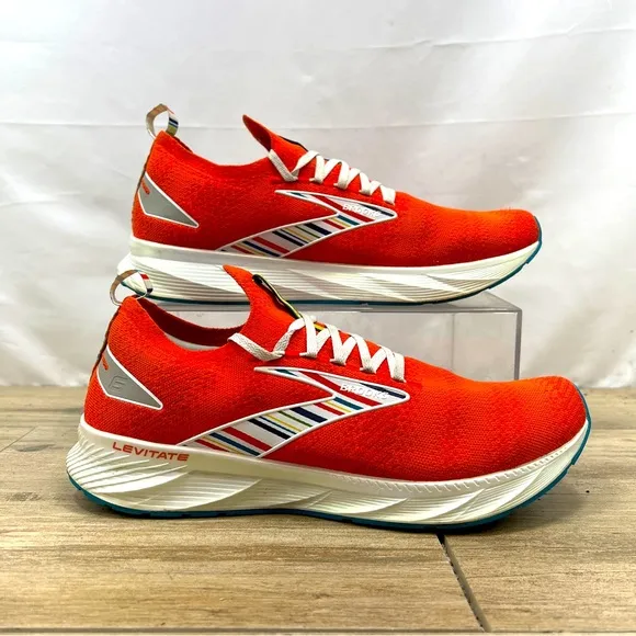 Brooks Levitate Stealthfit 6 Men's 13 D Running Shoes Red Sneakers Athletic