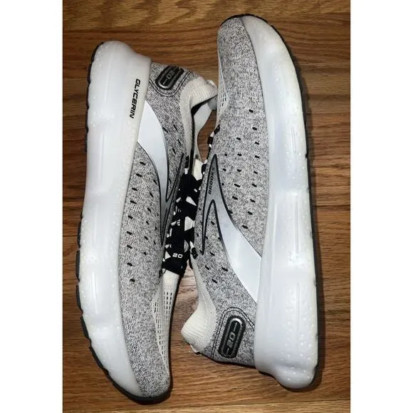 Brooks Men's Glycerin Stealthfit 20 Shoes 110384 1D 135 White/Gray Sz 11.5 NEW