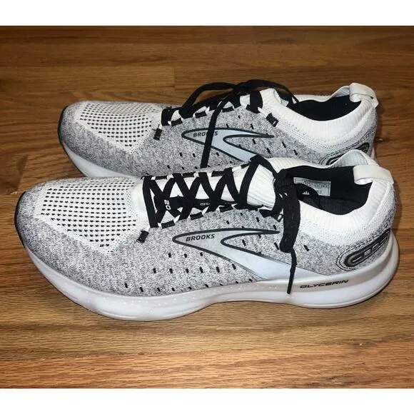 Brooks Men's Glycerin Stealthfit 20 Shoes 110384 1D 135 White/Gray Sz 11.5 NEW