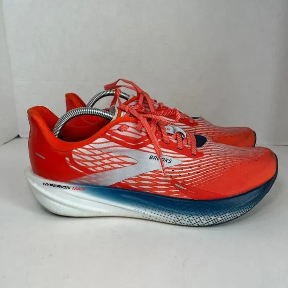 Brooks Men's Hyperion Max Running Shoes Sneakers Red Blue Size 10.5