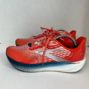 Brooks Men's Hyperion Max Running Shoes Sneakers Red Blue Size 10.5