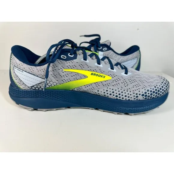 Brooks Men's US 13 Divide 3 Running Shoes Grey/Navy/Lime 110381