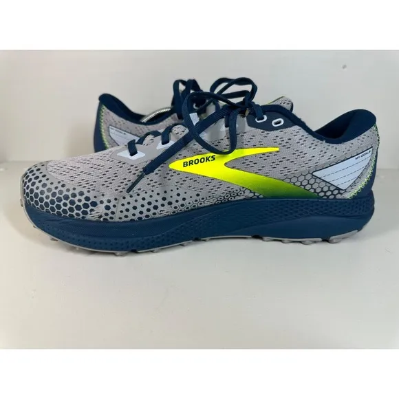 Brooks Men's US 13 Divide 3 Running Shoes Grey/Navy/Lime 110381