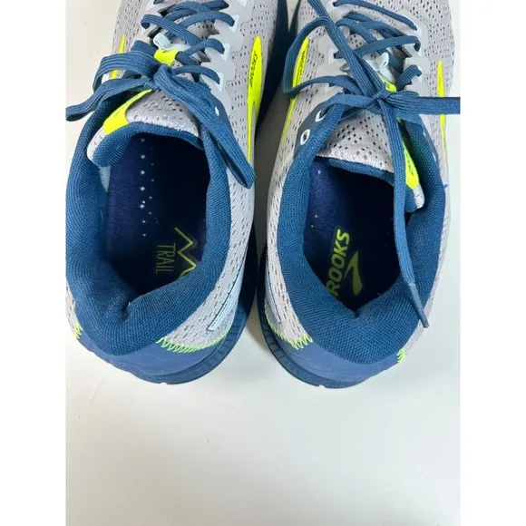Brooks Men's US 13 Divide 3 Running Shoes Grey/Navy/Lime 110381