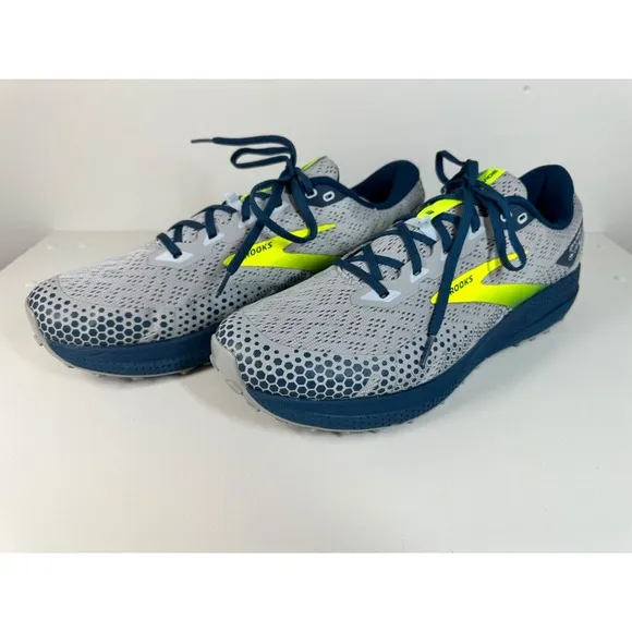 Brooks Men's US 13 Divide 3 Running Shoes Grey/Navy/Lime 110381