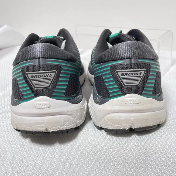 Brooks Shoes Womens 10.5 Gray Green Addiction 14 Running Sneakers 1203061D061