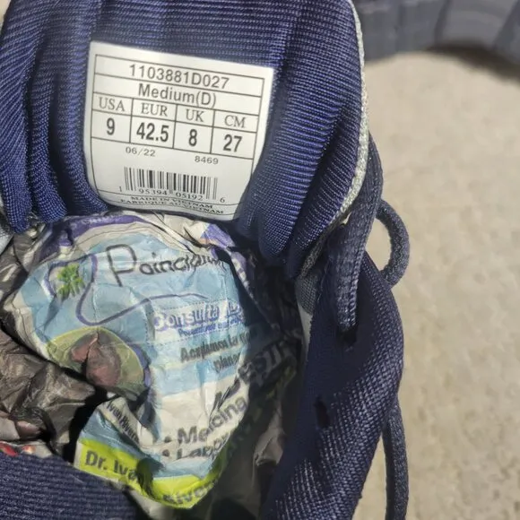 Brooks Trace 2 Men’s Size 9D US Grey Blue Green Gecko Running Shoes 1103881D027