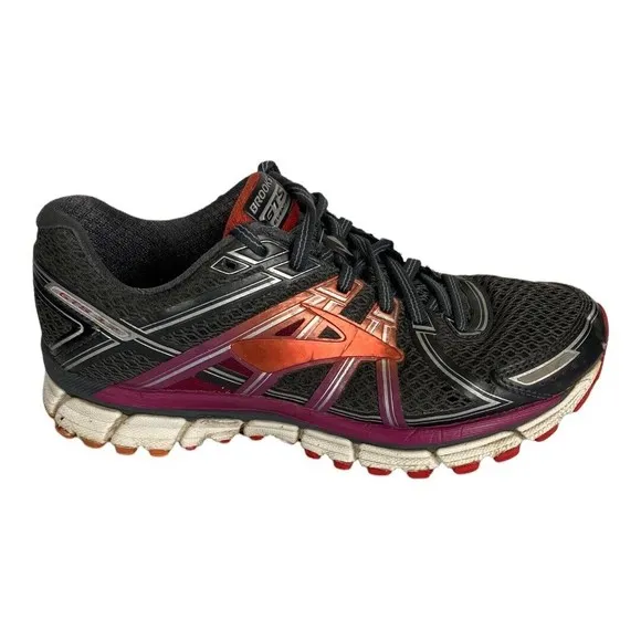 Brooks Womens Adrenaline GTS 17 1202311B044 Gray Running Shoes Sneakers Size 8M
