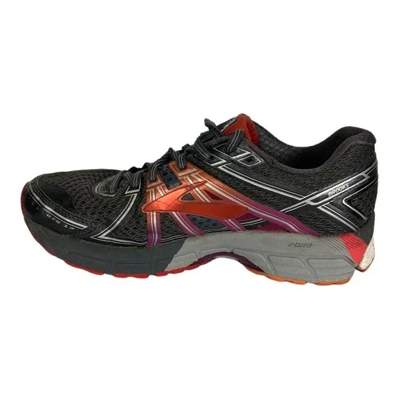 Brooks Womens Adrenaline GTS 17 1202311B044 Gray Running Shoes Sneakers Size 8M
