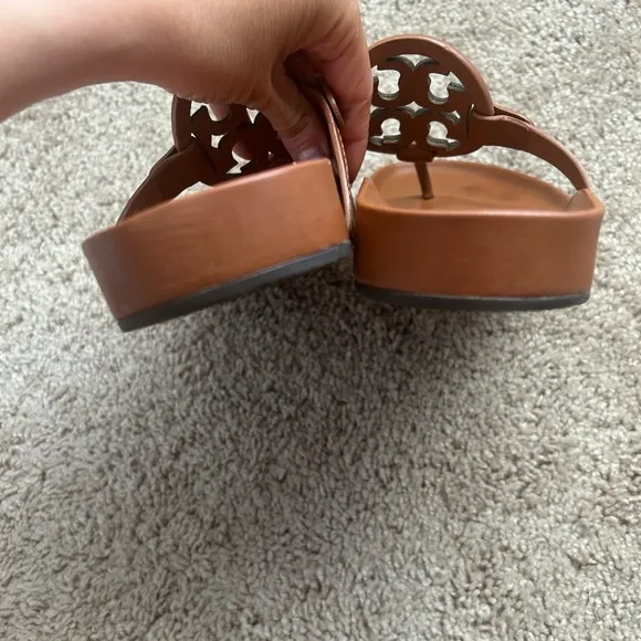 Brown Tory Burch Miller Cloud Sandals
