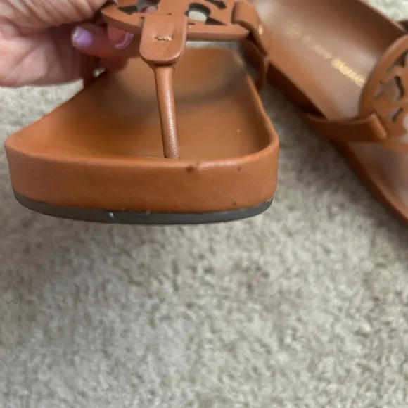 Brown Tory Burch Miller Cloud Sandals
