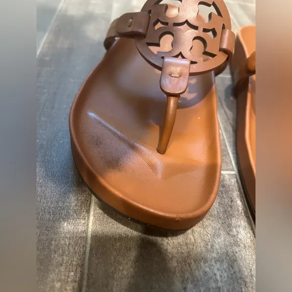 Brown Tory Burch Miller Cloud Sandals
