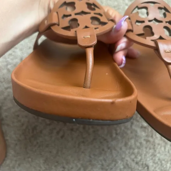 Brown Tory Burch Miller Cloud Sandals