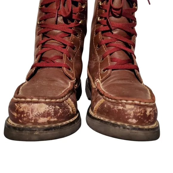 Cabela's Gore-Tex Brown Leather Lace-Up Combat Hiking Boots Men's Size 9D