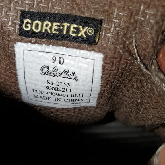 Cabela's Gore-Tex Brown Leather Lace-Up Combat Hiking Boots Men's Size 9D