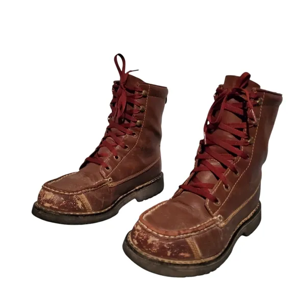 Cabela's Gore-Tex Brown Leather Lace-Up Combat Hiking Boots Men's Size 9D