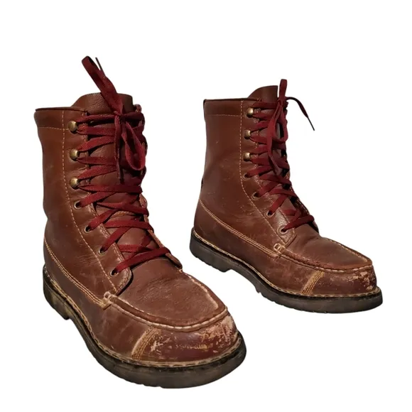 Cabela's Gore-Tex Brown Leather Lace-Up Combat Hiking Boots Men's Size 9D