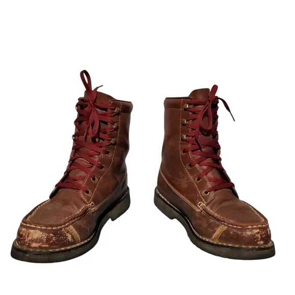 Cabela's Gore-Tex Brown Leather Lace-Up Combat Hiking Boots Men's Size 9D