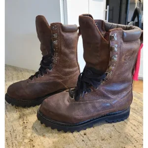 CABELA'S Outsider Men's 10 EE Brown Leather Work Boots Hard Toe Gore-Tex Lined