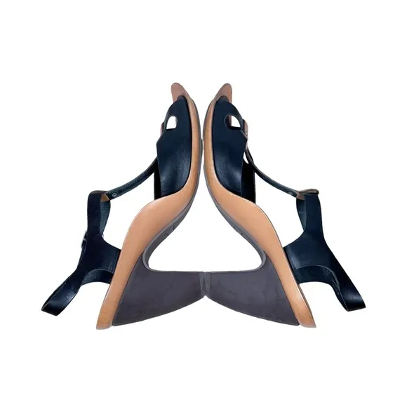 CAMPER Extraordinary Crafts Olivia T-Strap Heels Leather Sandals Lagenlook