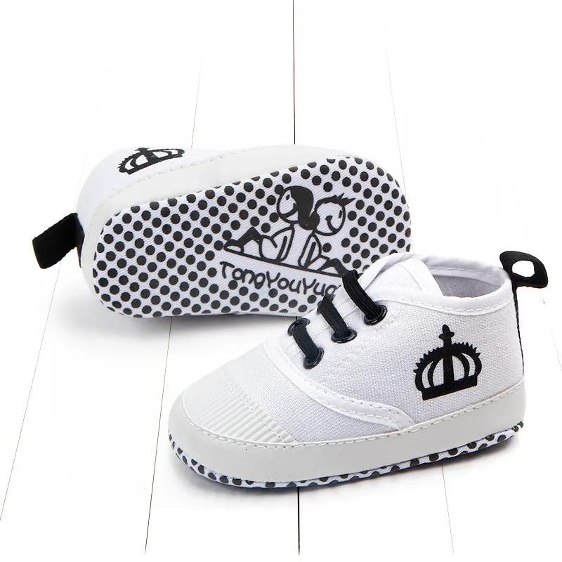 Canvas Baby Toddler Shoes – Unisex Children's Shoes with Elastic Band Closure