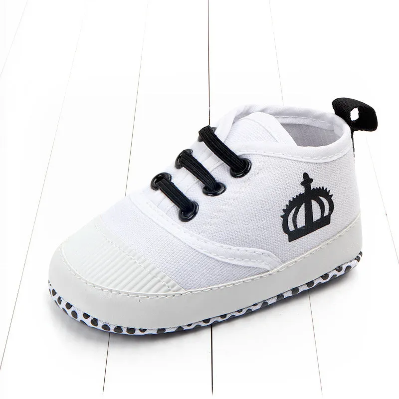 Canvas Baby Toddler Shoes – Unisex Children's Shoes with Elastic Band Closure