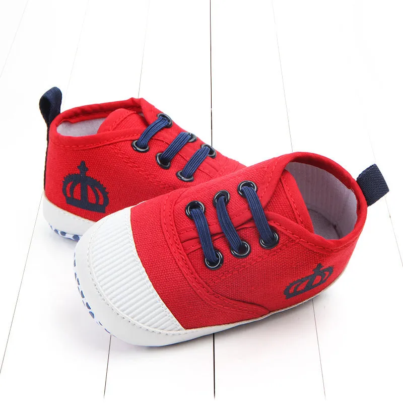 Canvas Baby Toddler Shoes – Unisex Children's Shoes with Elastic Band Closure