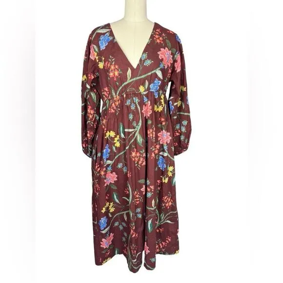 Cara Cara Ginger floral midi dress size medium