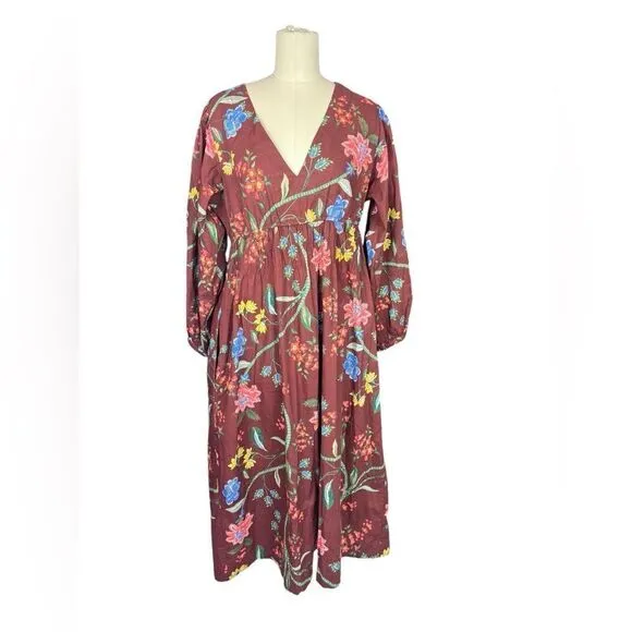 Cara Cara Ginger floral midi dress size medium