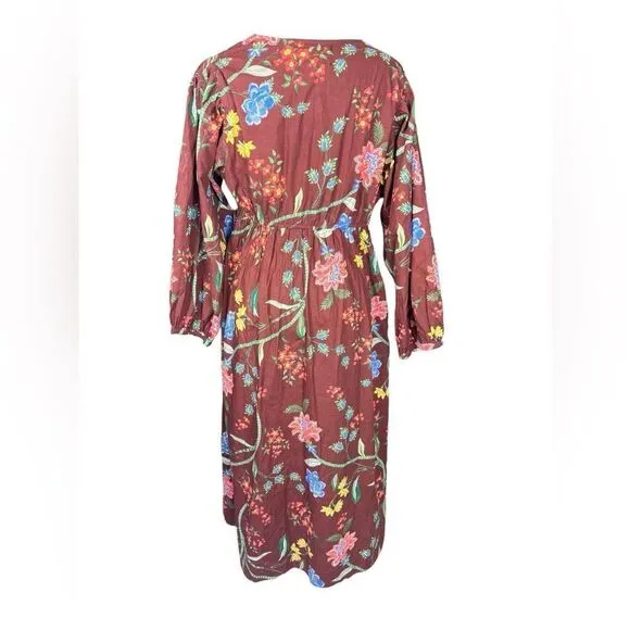 Cara Cara Ginger floral midi dress size medium