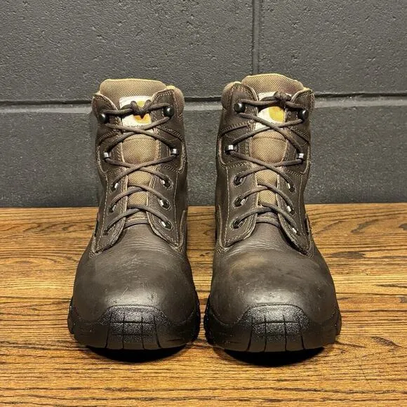 Carhartt CMH6144 Brown Leather Hiking Work Boots Waterproof Men’s 10