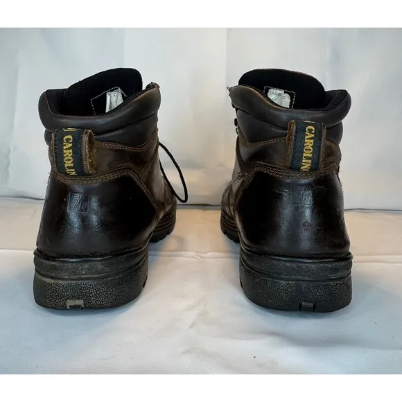 Carolina Logger Work Boots Sz 11.5 D Mens Leather Waterproof Steel Toe Brown
