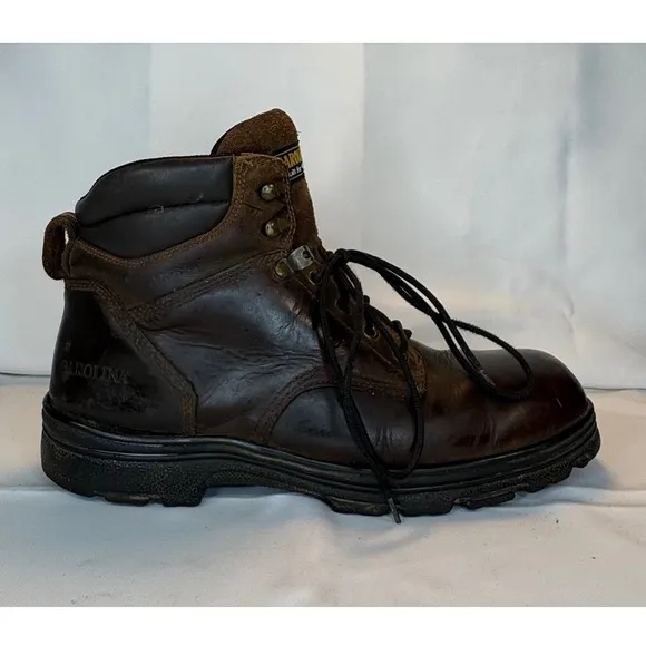 Carolina Logger Work Boots Sz 11.5 D Mens Leather Waterproof Steel Toe Brown