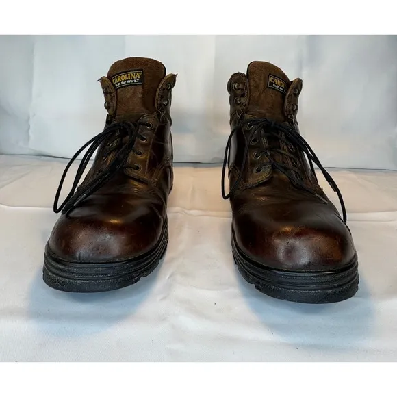 Carolina Logger Work Boots Sz 11.5 D Mens Leather Waterproof Steel Toe Brown