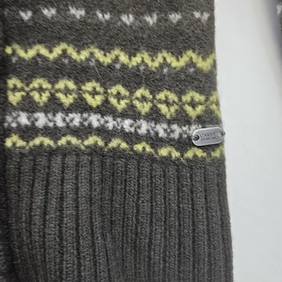 Carve Designs Cardigan Women's  extraSmall Brown Yellow 100% Merino Wool Sweater