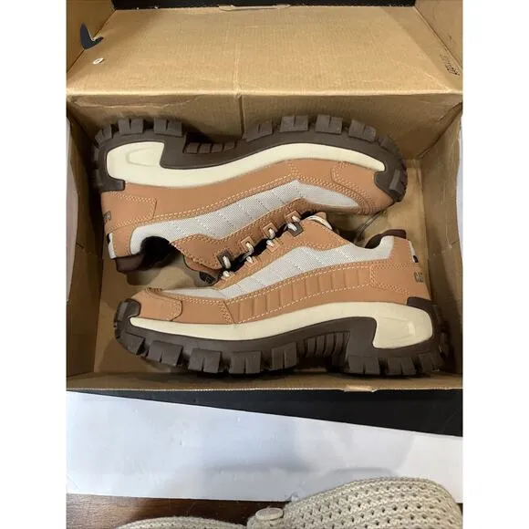 CAT Caterpillar P91359 Women's Invader Steel Toe Sugar/ Tan Work Shoes Sz 9.5 NW