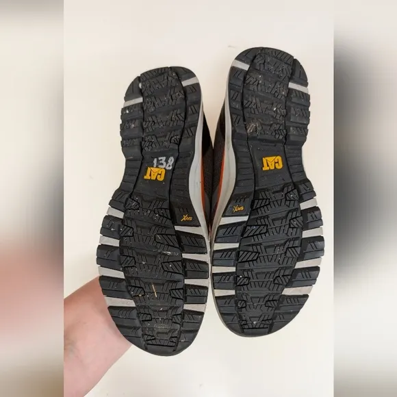 Caterpillar Black and Orange Athletic Shoes for Outdoor Performance