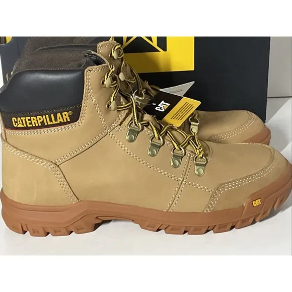 Caterpillar Men's Outline SOFT Toe HONEY RESET Comfort Work Boots Size 12