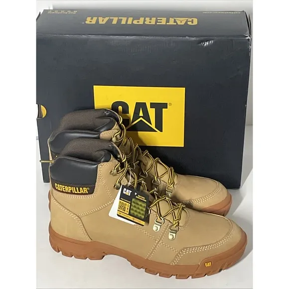 Caterpillar Men's Outline SOFT Toe HONEY RESET Comfort Work Boots Size 12