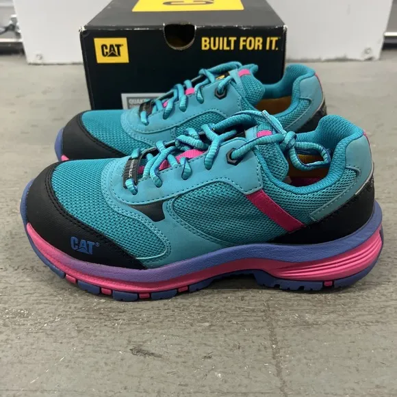 Caterpillar P91334 Women's Size 5.5 Tile Blue Quake Composite Toe Work Shoes