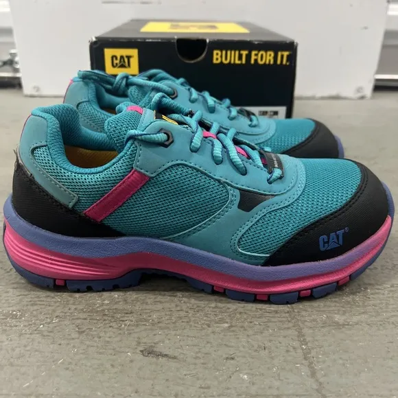 Caterpillar P91334 Women's Size 5.5 Tile Blue Quake Composite Toe Work Shoes