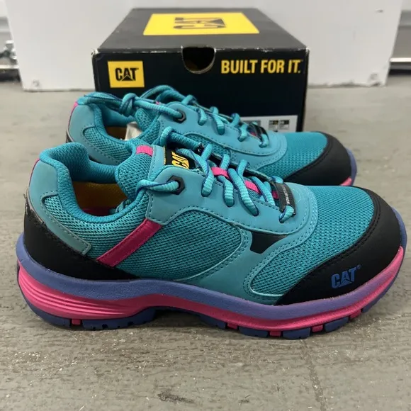 Caterpillar P91334 Women's Size 5.5 Tile Blue Quake Composite Toe Work Shoes